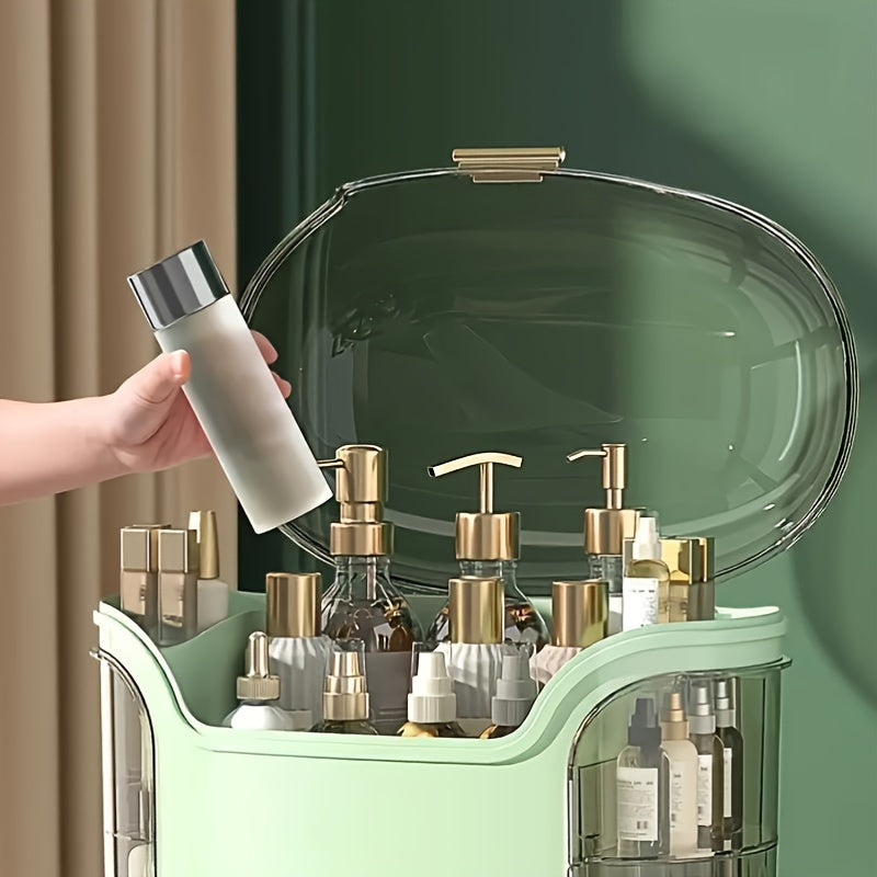 Organisateur de Cosmétiques en Acrylique – Grande Boîte de Rangement Anti-Poussière avec Couvercle Transparent