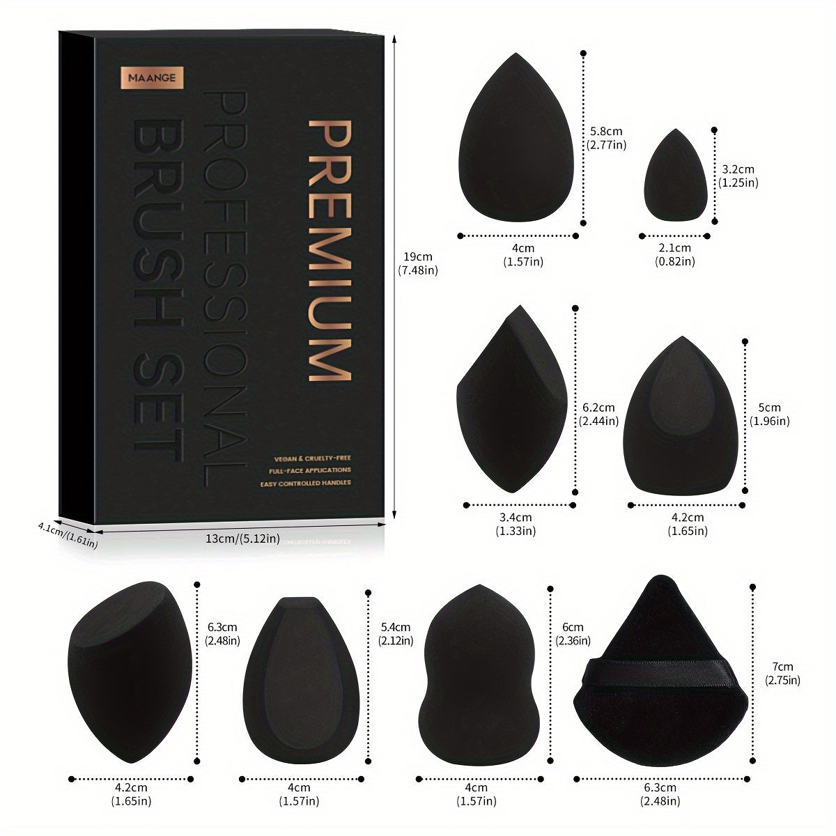 Set de Maquillage Professionnel 37 Pièces – 25 Pinceaux Premium & 12 Éponges avec Boîte de Rangement