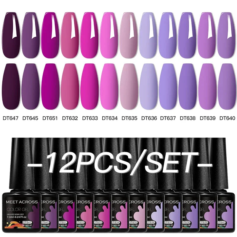 Coffret 12 Vernis Semi Permanents UV LED – Couleurs Intenses & Longue Tenue