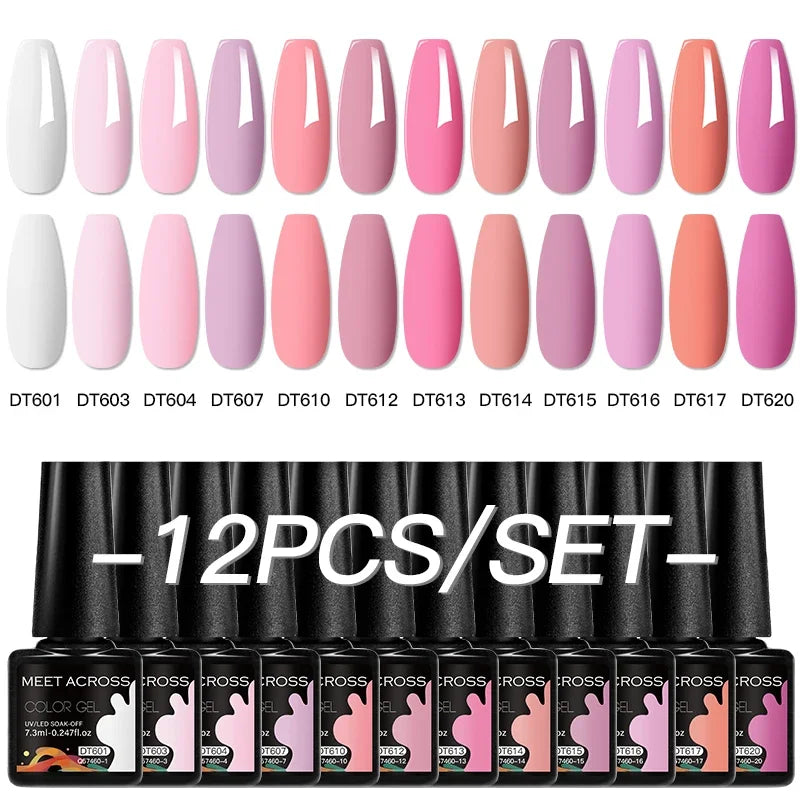 Coffret 12 Vernis Semi Permanents UV LED – Couleurs Intenses & Longue Tenue