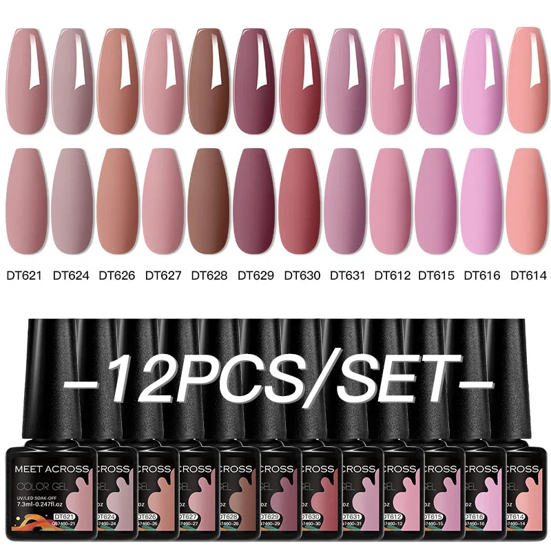 Coffret 12 Vernis Semi Permanents UV LED – Couleurs Intenses & Longue Tenue