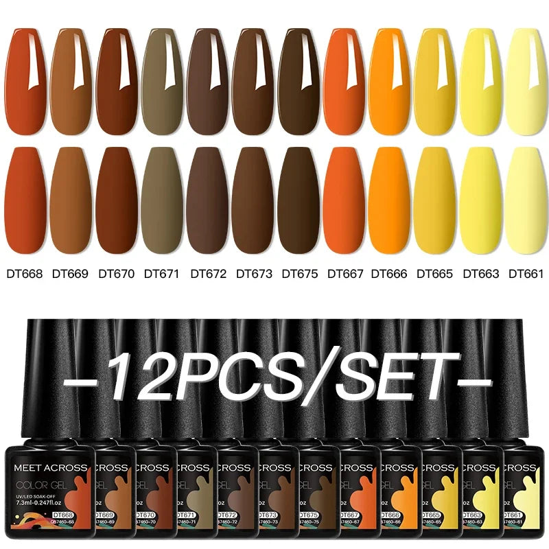 Coffret 12 Vernis Semi Permanents UV LED – Couleurs Intenses & Longue Tenue