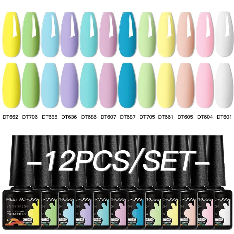 Coffret 12 Vernis Semi Permanents UV LED – Couleurs Intenses & Longue Tenue