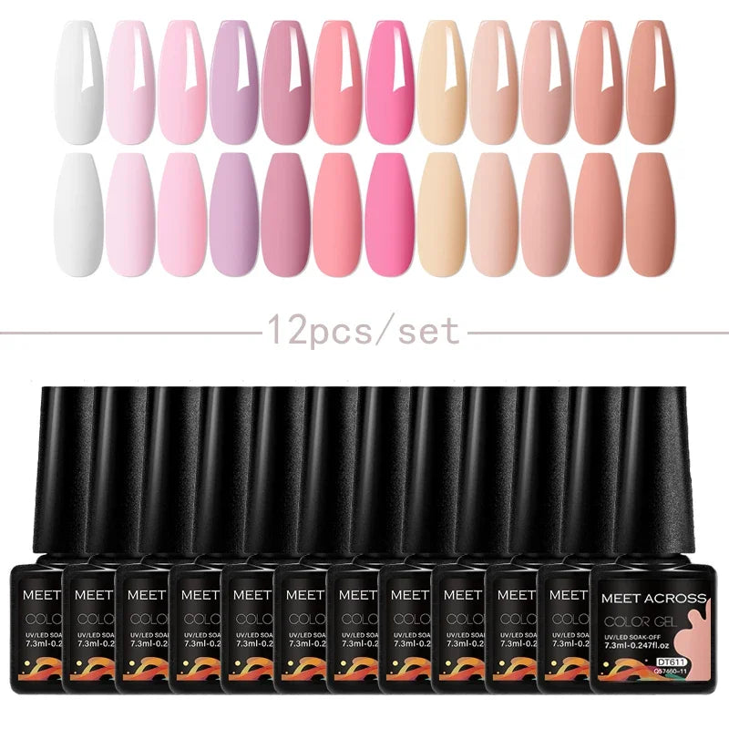 Coffret 12 Vernis Semi Permanents UV LED – Couleurs Intenses & Longue Tenue