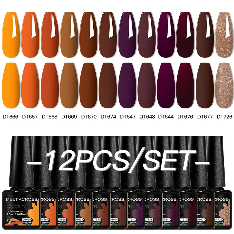 Coffret 12 Vernis Semi Permanents UV LED – Couleurs Intenses & Longue Tenue