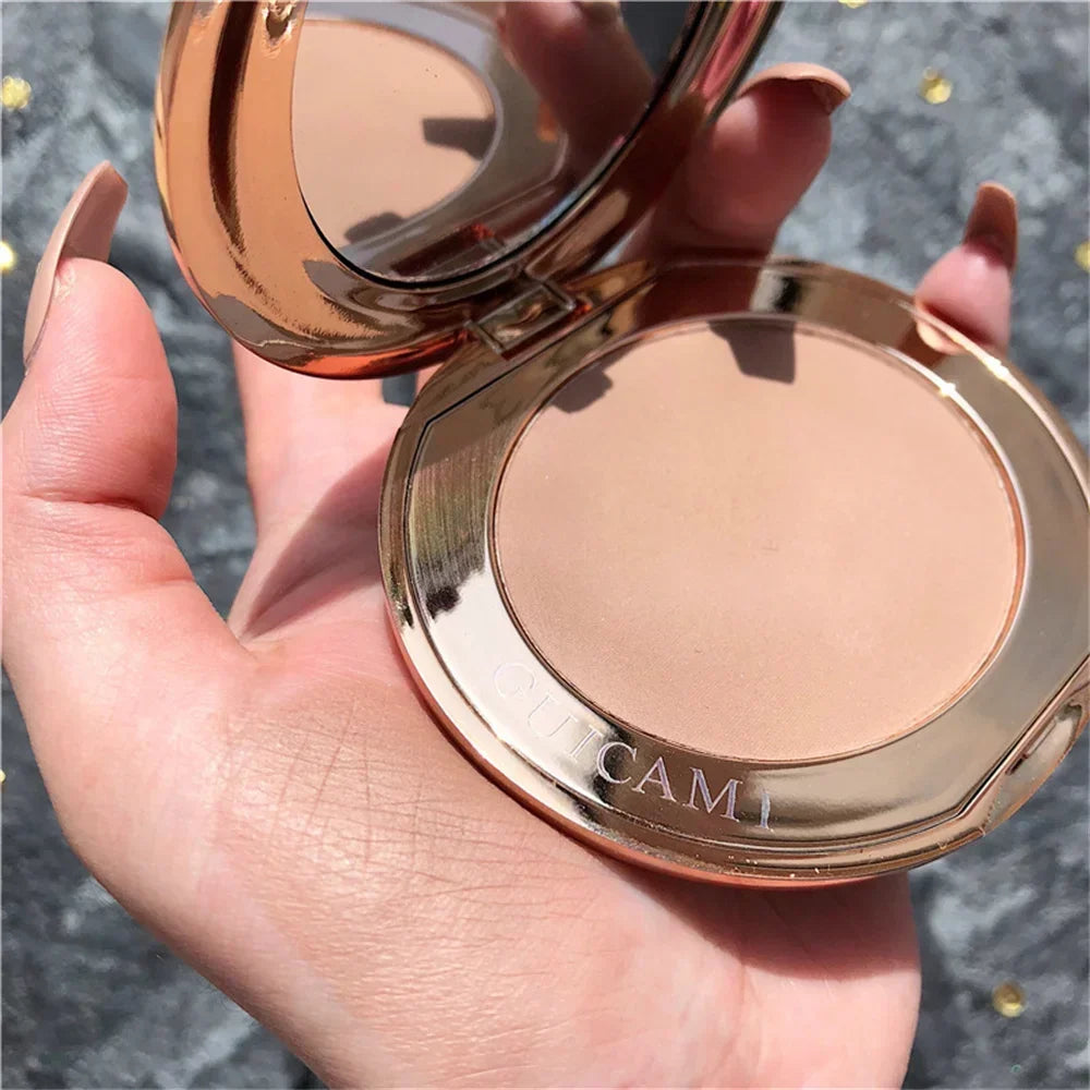 Poudre de Contour Visage & Corps – Effet Naturel, Longue Tenue avec Miroir Intégré