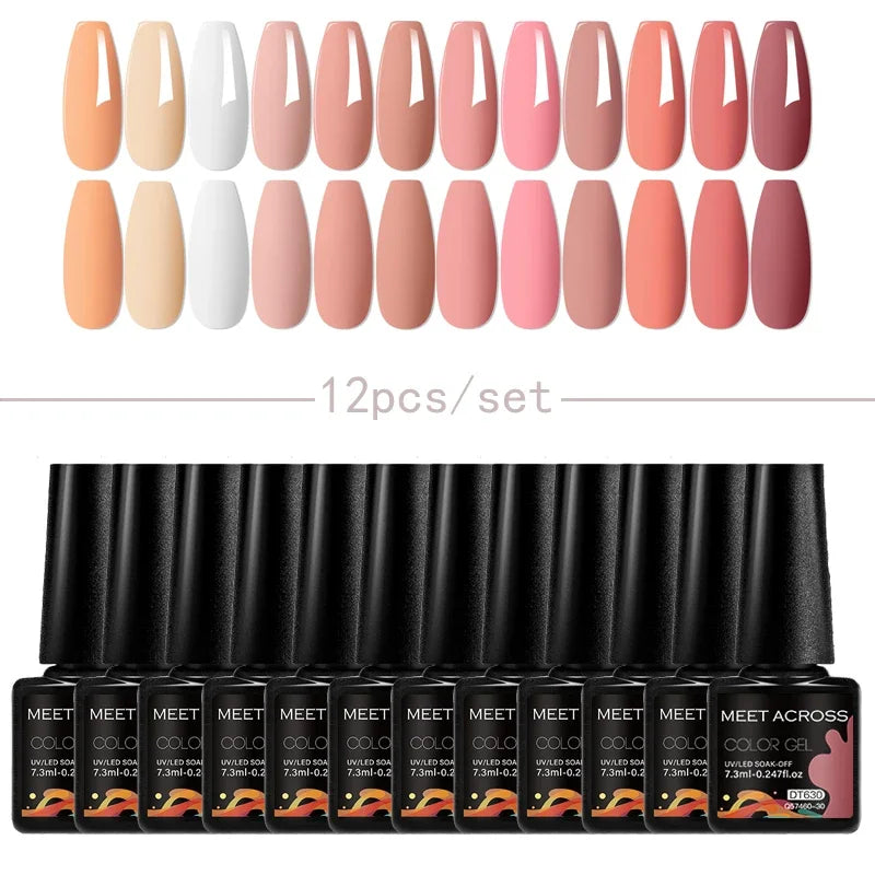 Coffret 12 Vernis Semi Permanents UV LED – Couleurs Intenses & Longue Tenue