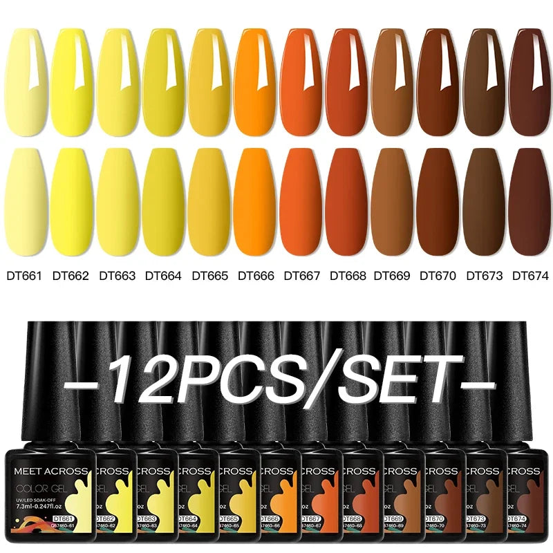 Coffret 12 Vernis Semi Permanents UV LED – Couleurs Intenses & Longue Tenue