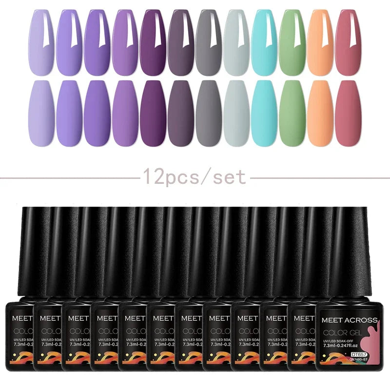 Coffret 12 Vernis Semi Permanents UV LED – Couleurs Intenses & Longue Tenue