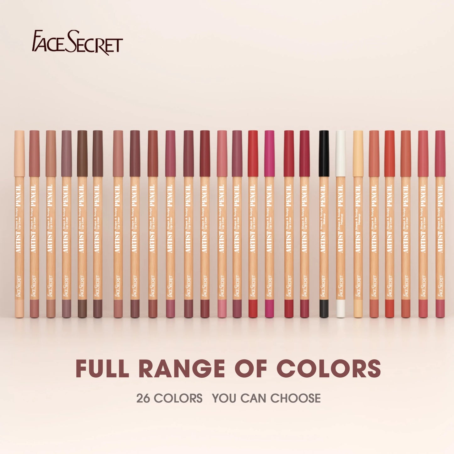 Set de 6 Crayons à Lèvres Nude – Longue Tenue & Waterproof – Contour et Remplissage