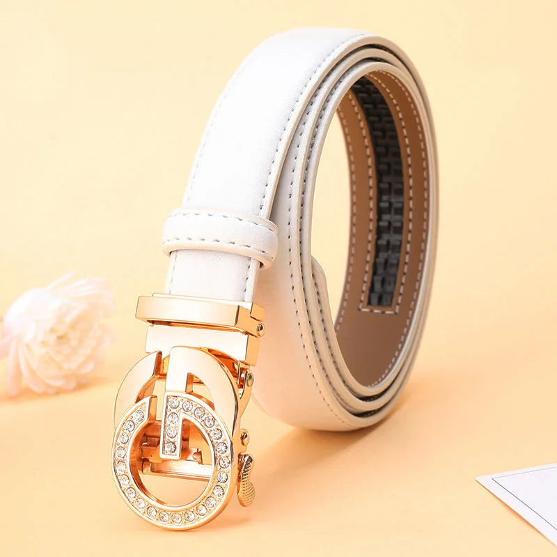 Ceinture Femme Luxe 25mm – Cuir Élégant avec Boucle Métallique Dorée, Mode Chic et Intemporelle
