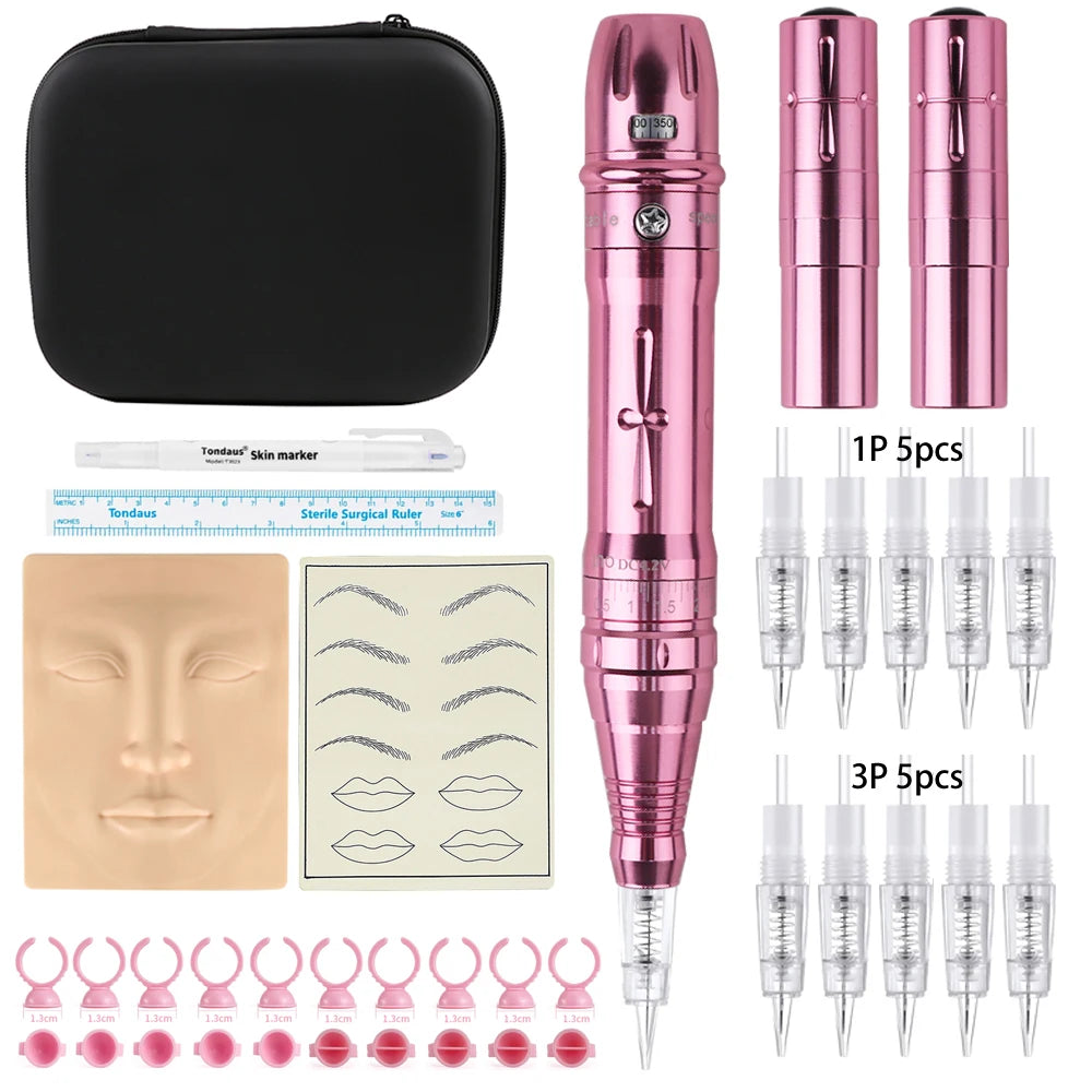 Machine PMU Sans Fil – Stylo Rotatif Professionnel pour Maquillage Permanent, Microblading Sourcils, Eyeliner & Lèvres