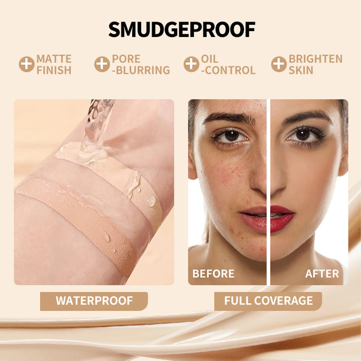 ✨ Palette Correcteur & Contour 15 Teintes + Accessoires – Maquillage Professionnel Longue Tenue