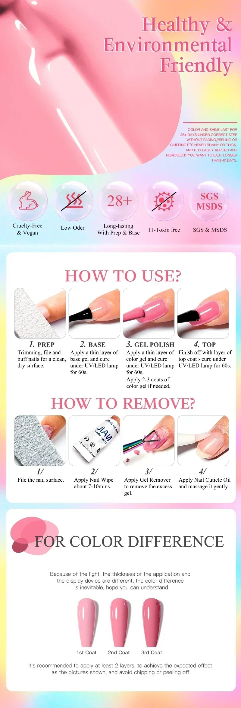 Coffret 8 Vernis Gel Semi-Permanents – MSRUIOO, Couleurs Classiques & Brillantes, Tenue 15 à 21 Jours, Compatible UV/LED