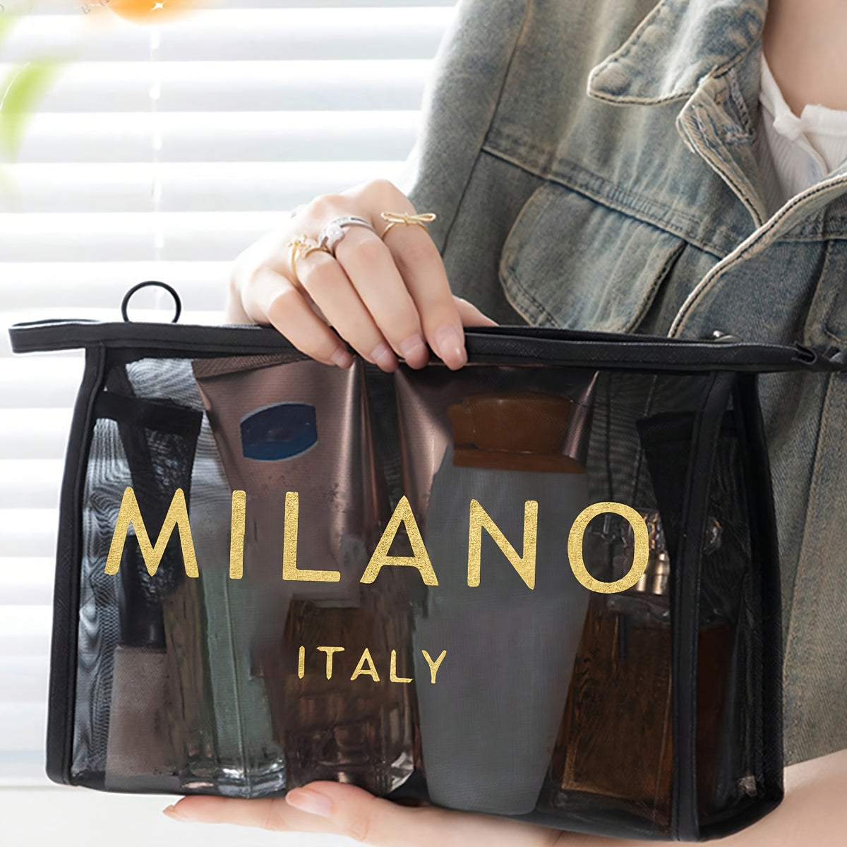 Sac Fourre-Tout Milano en Maille – Grand Cabas Polyvalent pour Plage, Shopping & Voyages