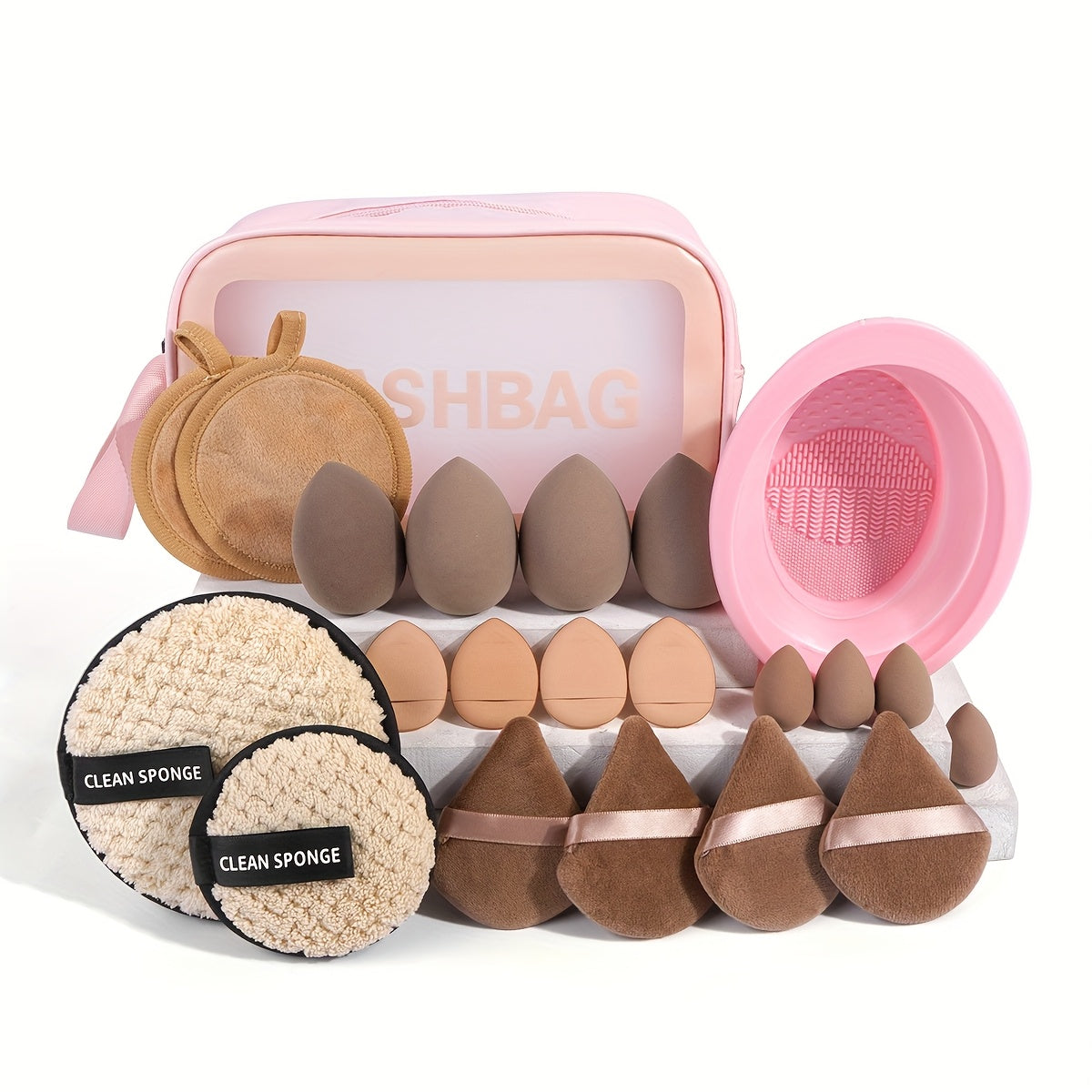 Set de Maquillage Professionnel 53 Pièces – Pinceaux, Éponges & Accessoires avec Trousse de Rangement