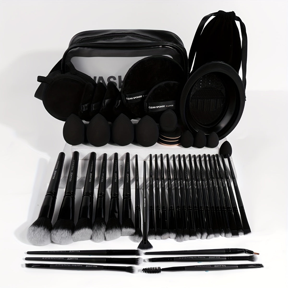 Set de Maquillage Professionnel 53 Pièces – Pinceaux, Éponges & Accessoires avec Trousse de Rangement