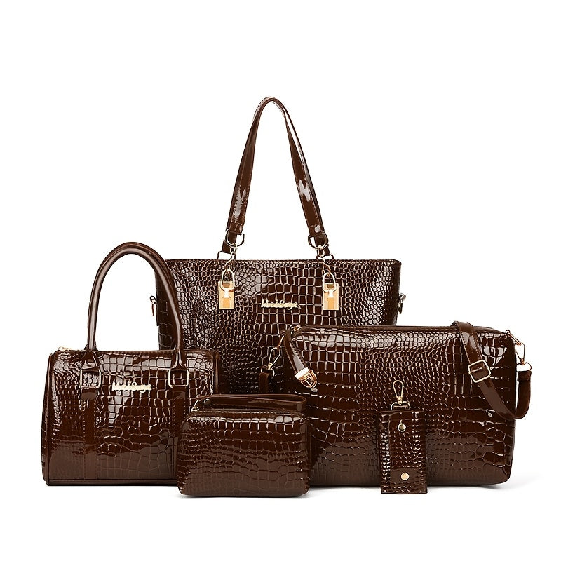 Lot de 5 Sacs à Main Femme Élégants – Polyvalents & Chic, Style Européen