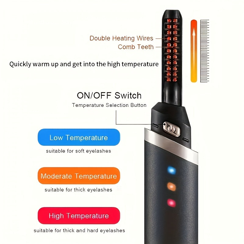 Recourbe-Cils Électrique Rechargeable USB – Boucles Naturelles & Tenue Longue Durée
