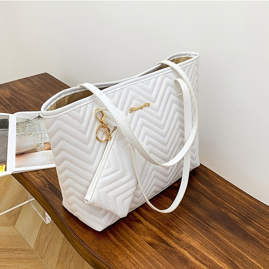 Sac à main élégant femme – grand format avec pochette assortie, bandoulière pratique