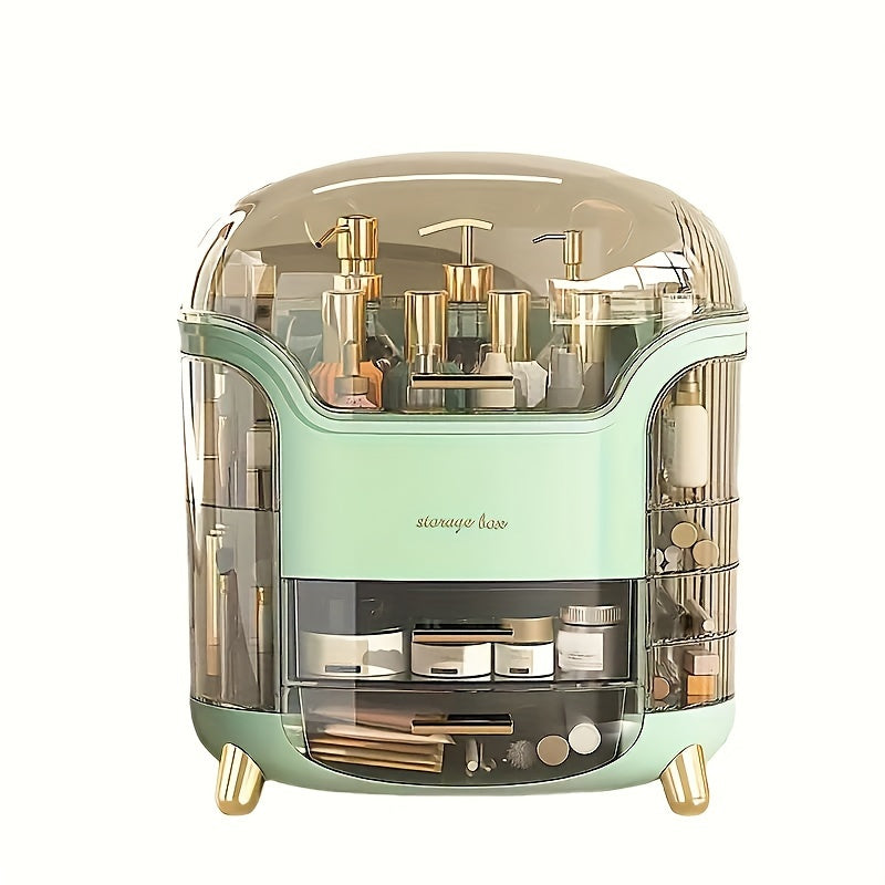 Organisateur de Cosmétiques en Acrylique – Grande Boîte de Rangement Anti-Poussière avec Couvercle Transparent