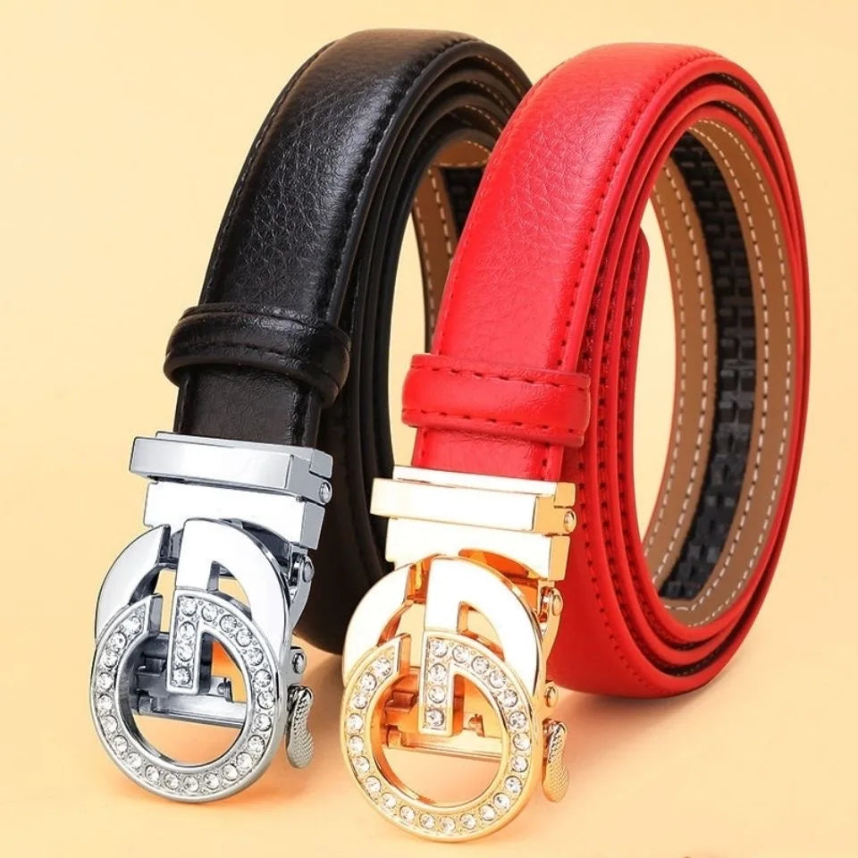 Ceinture Femme Luxe 25mm – Cuir Élégant avec Boucle Métallique Dorée, Mode Chic et Intemporelle