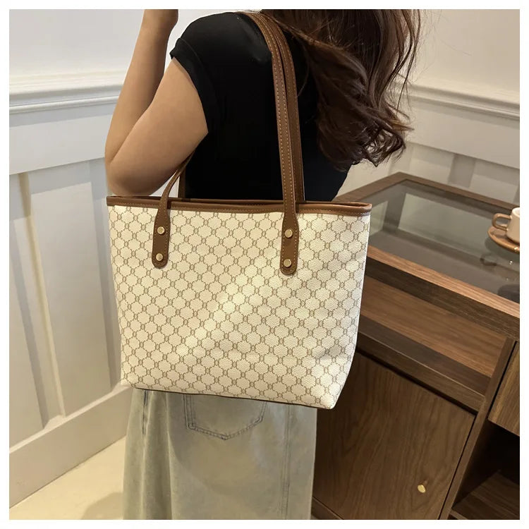 Sac Fourre-Tout Femme Grande Capacité – Tote Bag Élégant PU Cuir avec Pochette Amovible, Style Chic & Tendance 2024