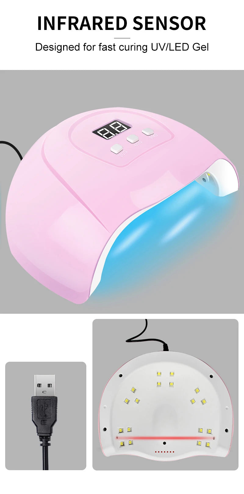 Kit Complet Manucure Gel UV – Lampe LED 36W + Perceuse & 18 Vernis Gel – Professionnel & Maison
