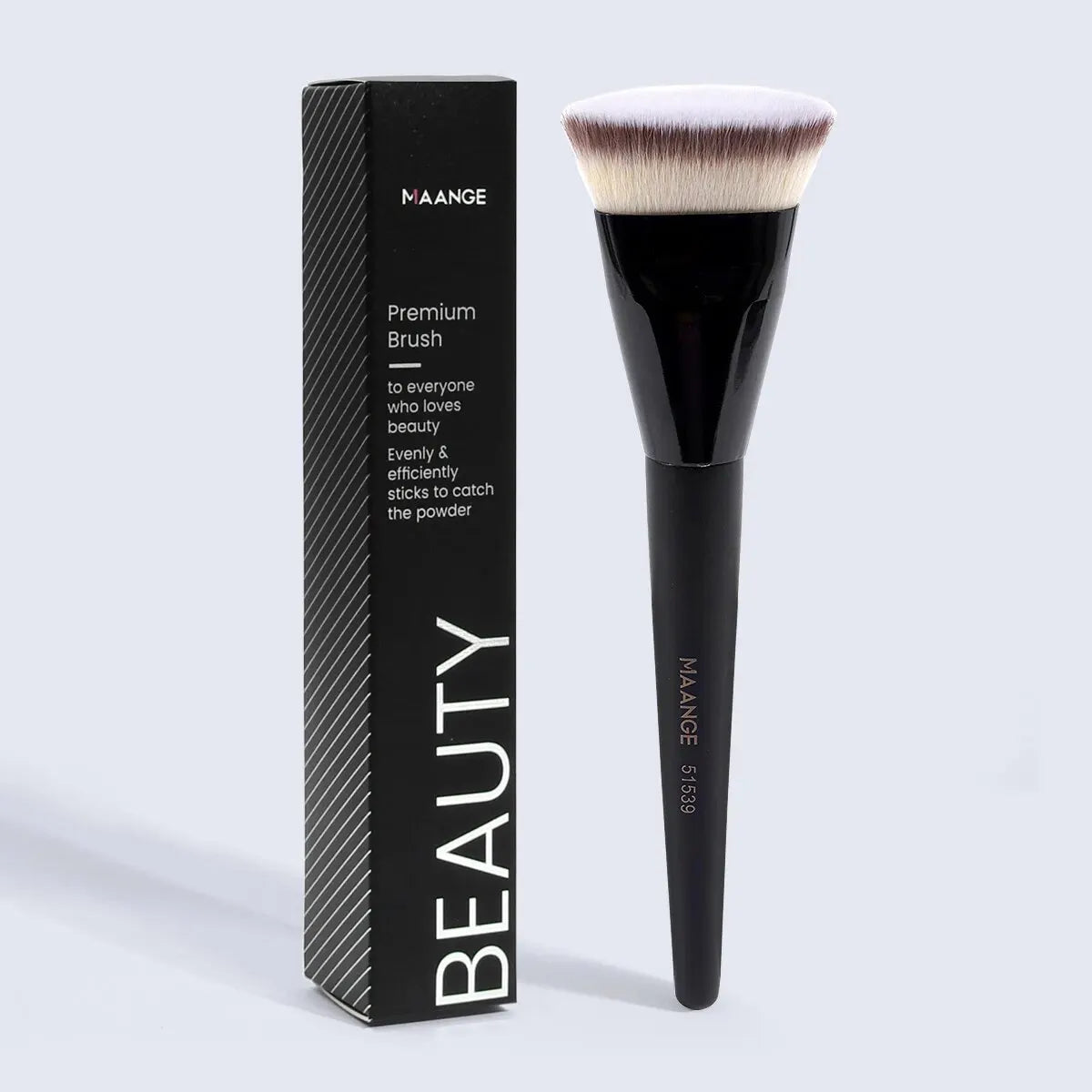 Pinceau Kabuki Plat MAANGE – Brosse Fond de Teint Liquide & Crème, Fibres Ultra-Douces, Application Parfaite