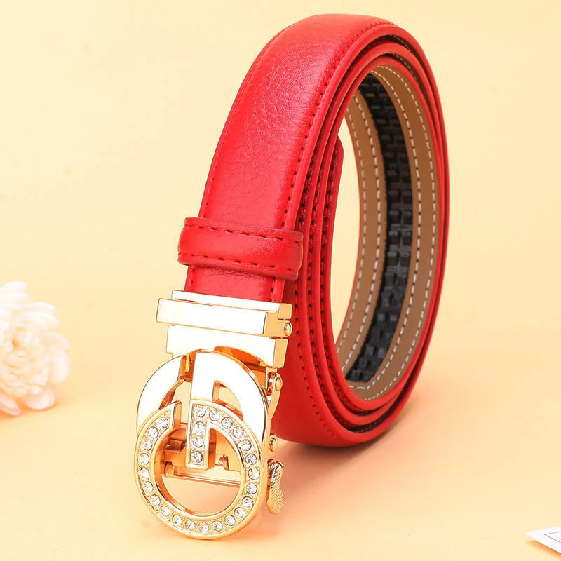 Ceinture Femme Luxe 25mm – Cuir Élégant avec Boucle Métallique Dorée, Mode Chic et Intemporelle