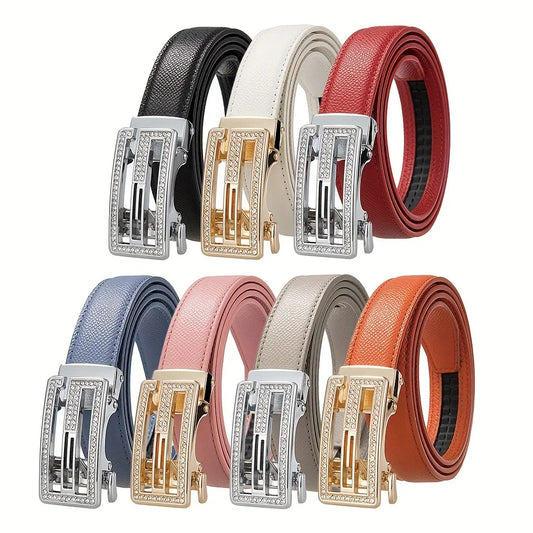 Ceinture Femme en Microfibre – Boucle Automatique Élégante | Style Décontracté & Chic