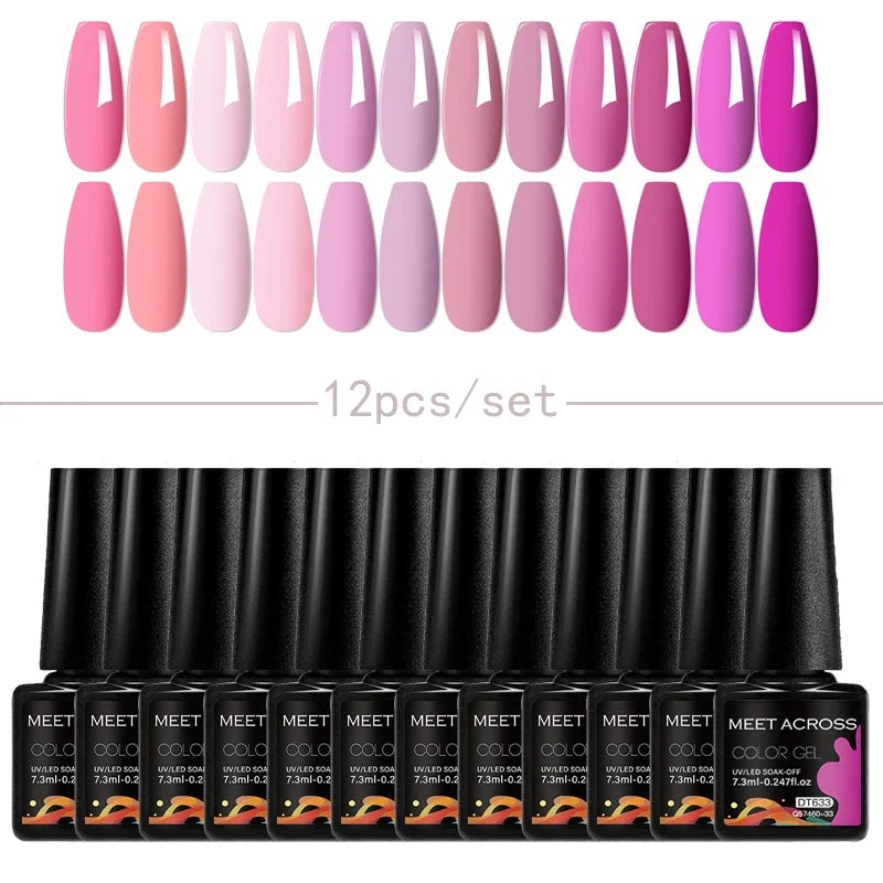 Coffret 12 Vernis Semi Permanents UV LED – Couleurs Intenses & Longue Tenue