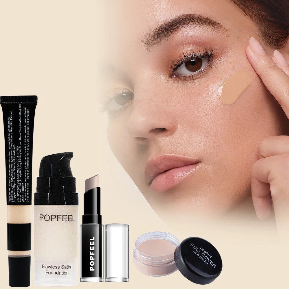 🎁 Coffret Maquillage Complet  All-in-One – Palette, Rouge à Lèvres, Fond de Teint & Accessoires
