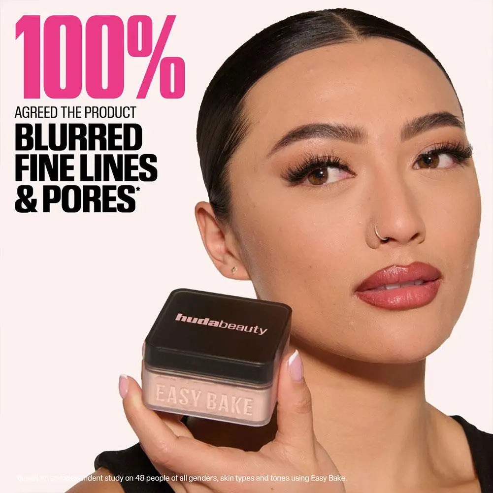 HUDA Beauty – Poudre fixatrice cuite ultra-fine longue tenue, anti-brillance, zéro pores