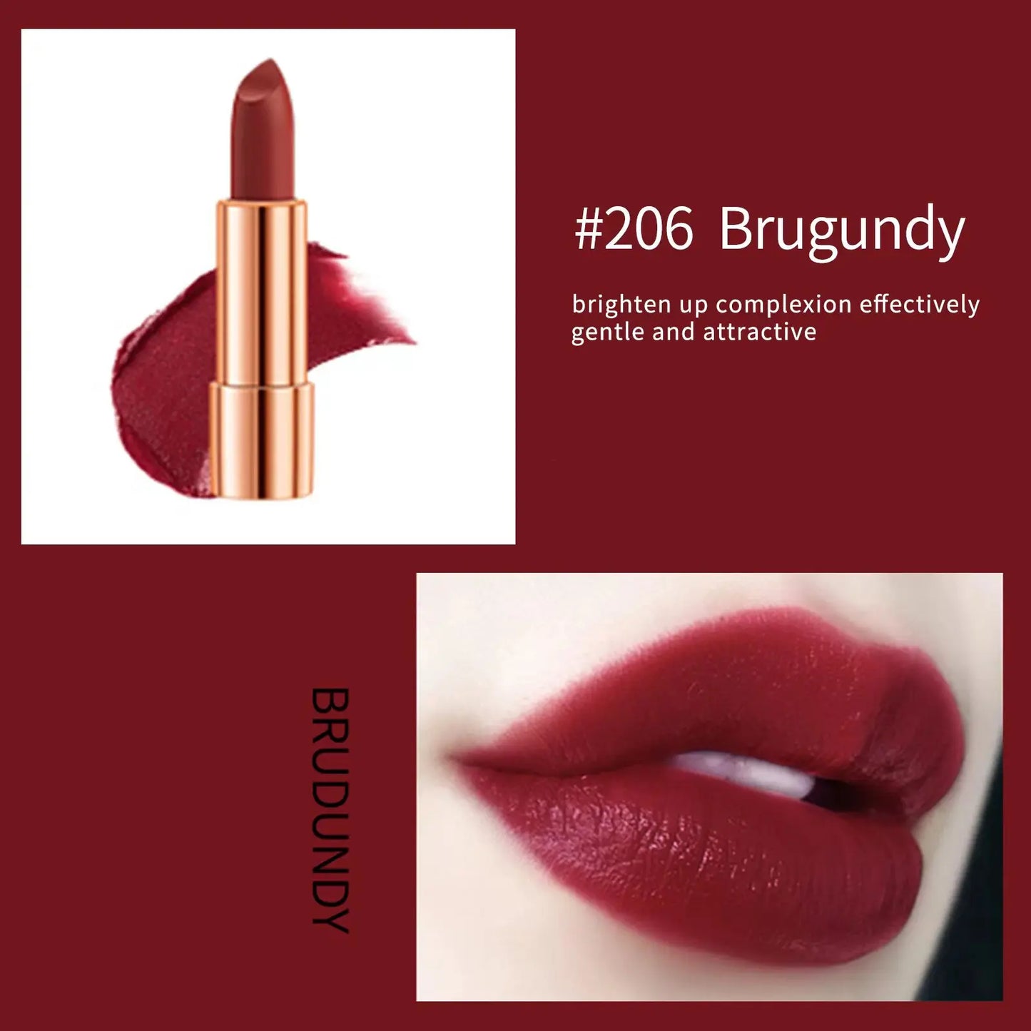 💄 Coffret 3 Rouges à Lèvres Mat + Pochette Élégante – Longue Tenue & Waterproof