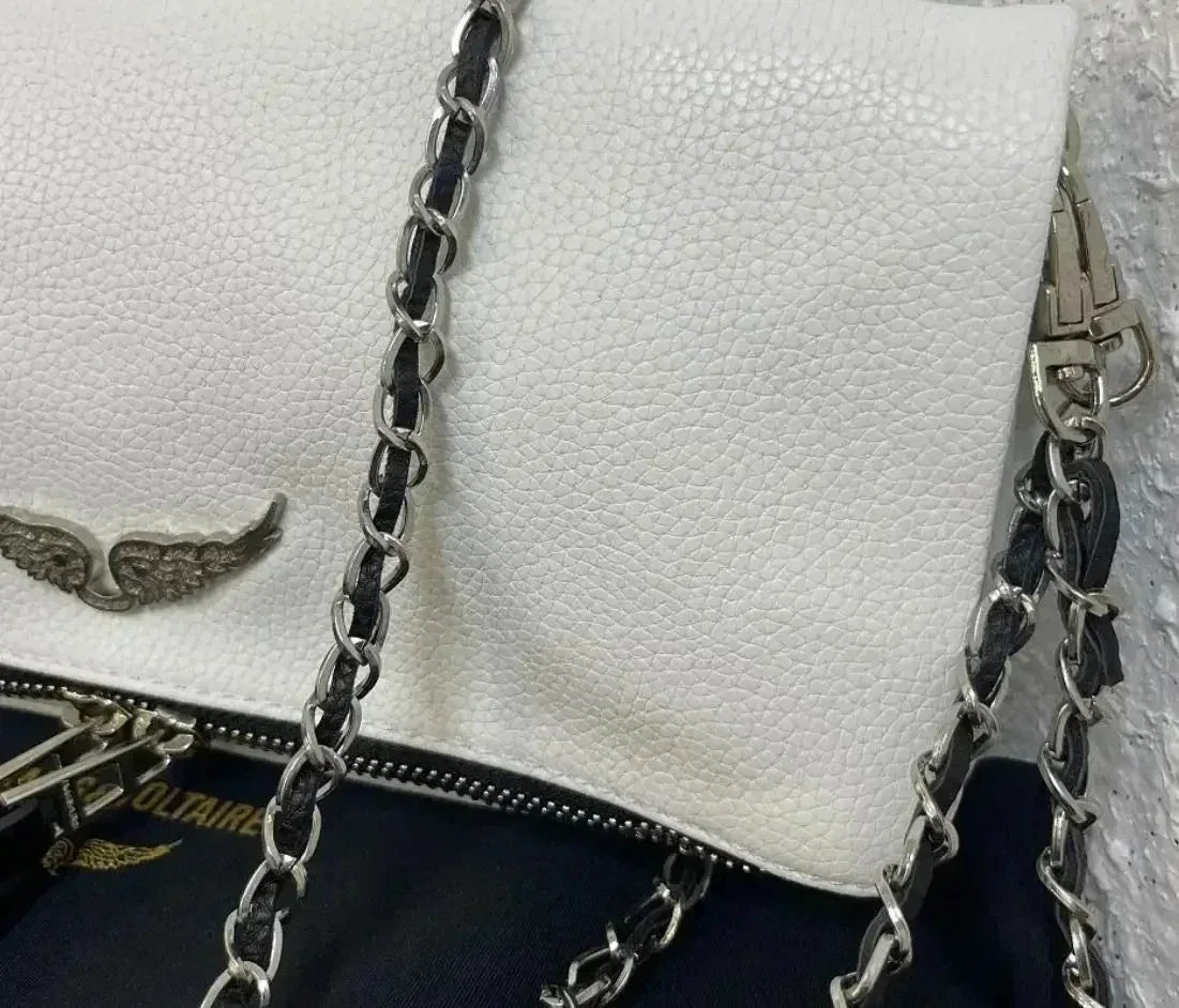 Sac à Main Femme Élégant – Bandoulière Chaîne & Détails Cloutés – Style Vintage Chic Zadig Voltaire