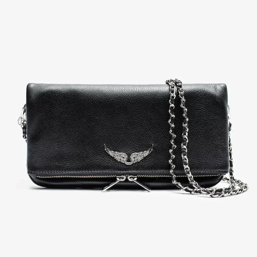 Sac à Main Femme Élégant – Bandoulière Chaîne & Détails Cloutés – Style Vintage Chic Zadig Voltaire