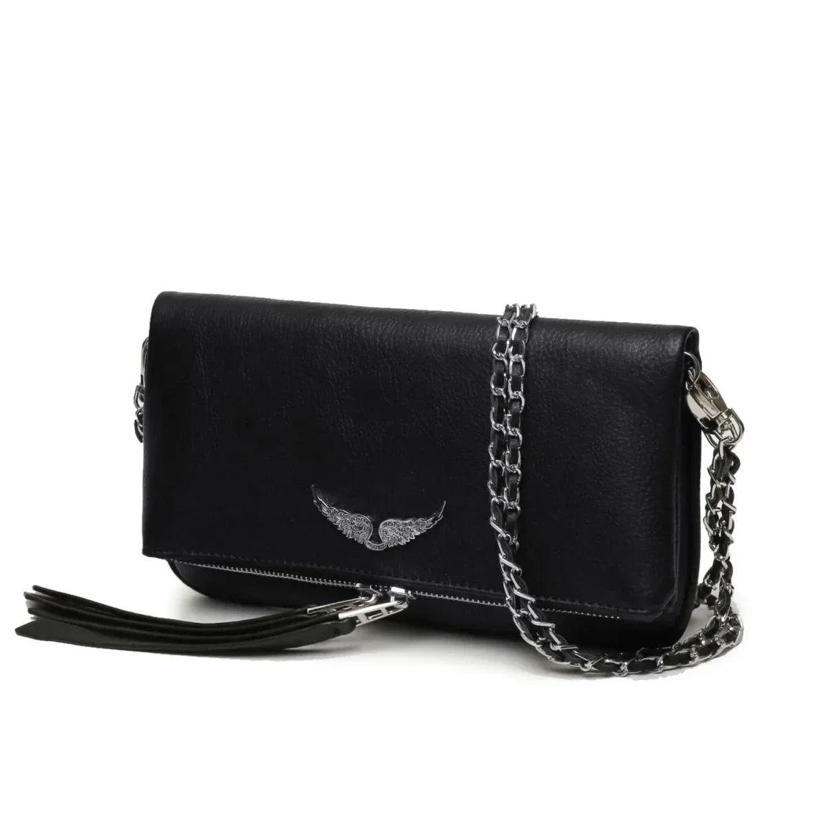 Sac à Main Femme Élégant – Bandoulière Chaîne & Détails Cloutés – Style Vintage Chic Zadig Voltaire
