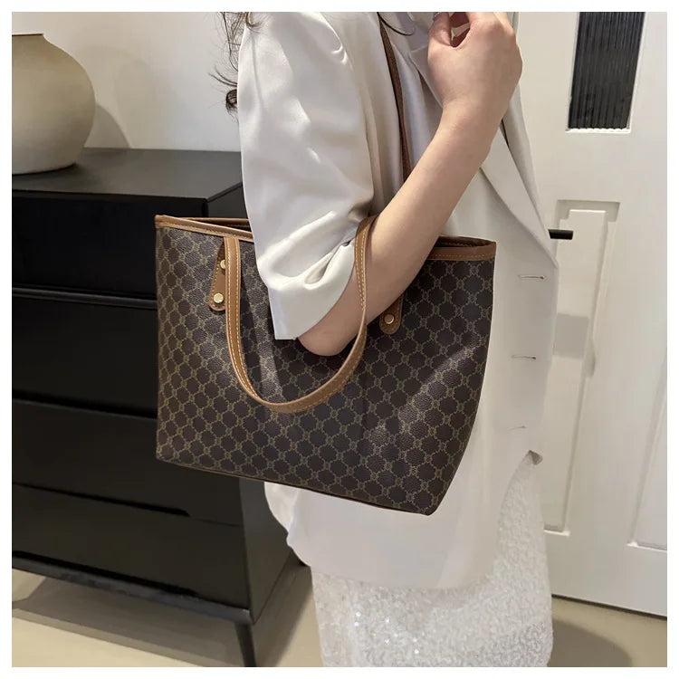 Sac Fourre-Tout Femme Grande Capacité – Tote Bag Élégant PU Cuir avec Pochette Amovible, Style Chic & Tendance 2024