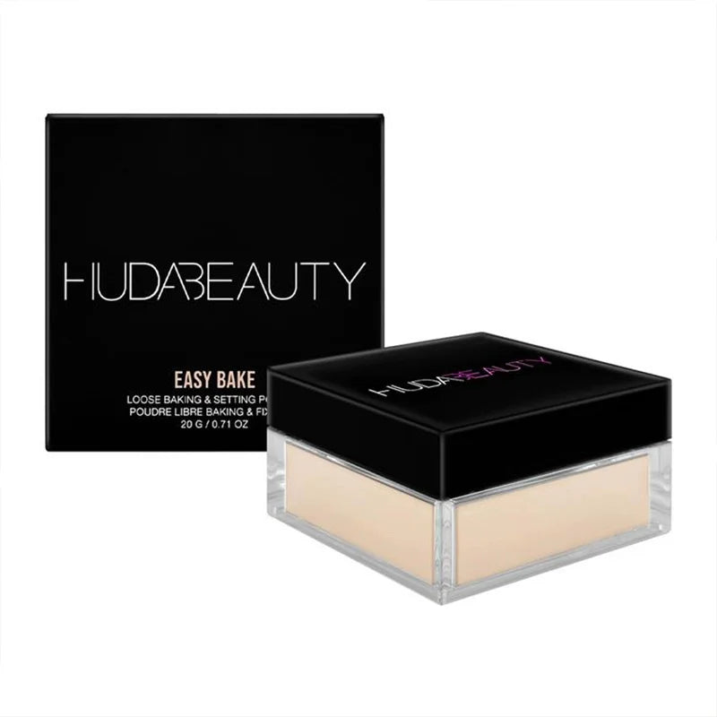 HUDA Beauty – Poudre fixatrice cuite ultra-fine longue tenue, anti-brillance, zéro pores