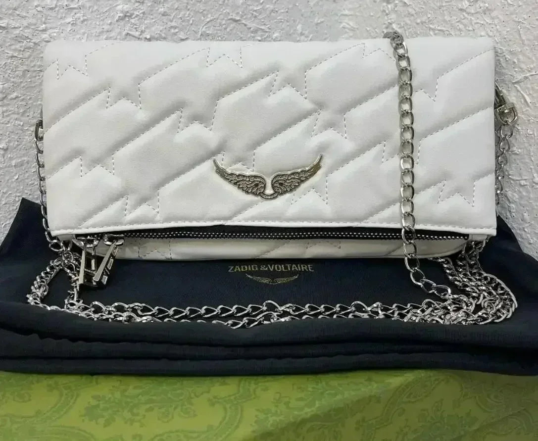 Sac à Main Femme Élégant – Bandoulière Chaîne & Détails Cloutés – Style Vintage Chic Zadig Voltaire
