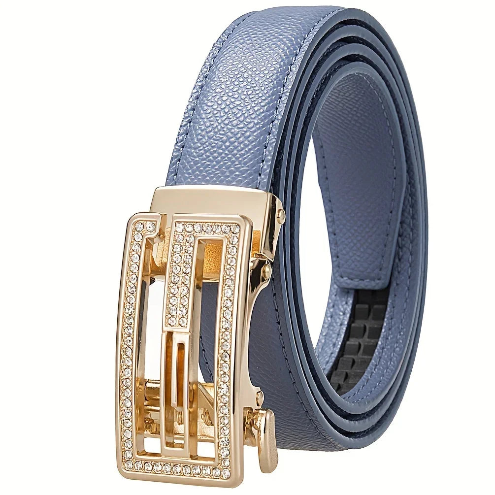 Ceinture Femme en Microfibre – Boucle Automatique Élégante | Style Décontracté & Chic