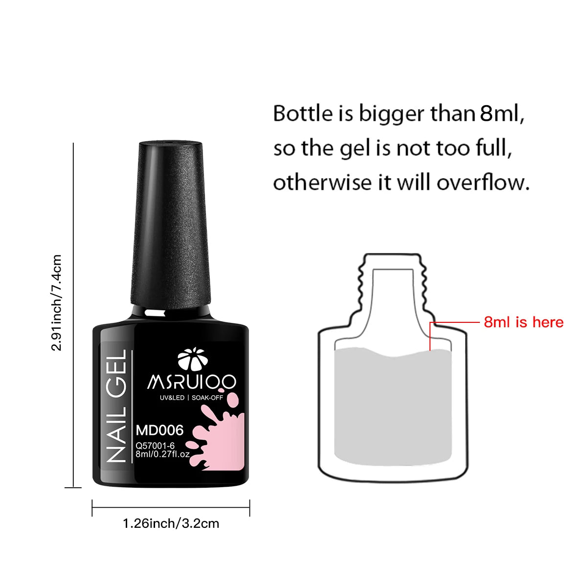 Coffret 8 Vernis Gel Semi-Permanents – MSRUIOO, Couleurs Classiques & Brillantes, Tenue 15 à 21 Jours, Compatible UV/LED
