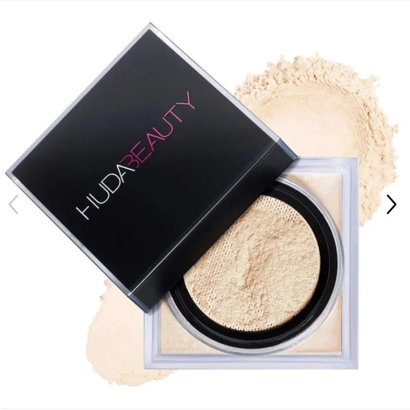 HUDA Beauty – Poudre fixatrice cuite ultra-fine longue tenue, anti-brillance, zéro pores