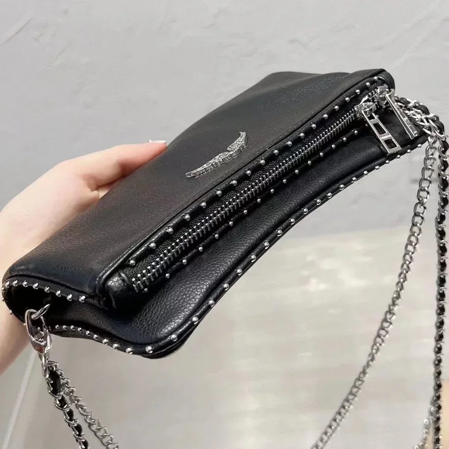 Sac Bandoulière Femme Mini – Design Élégant avec Chaîne – Cuir Synthétique Chic Zadig Voltaire