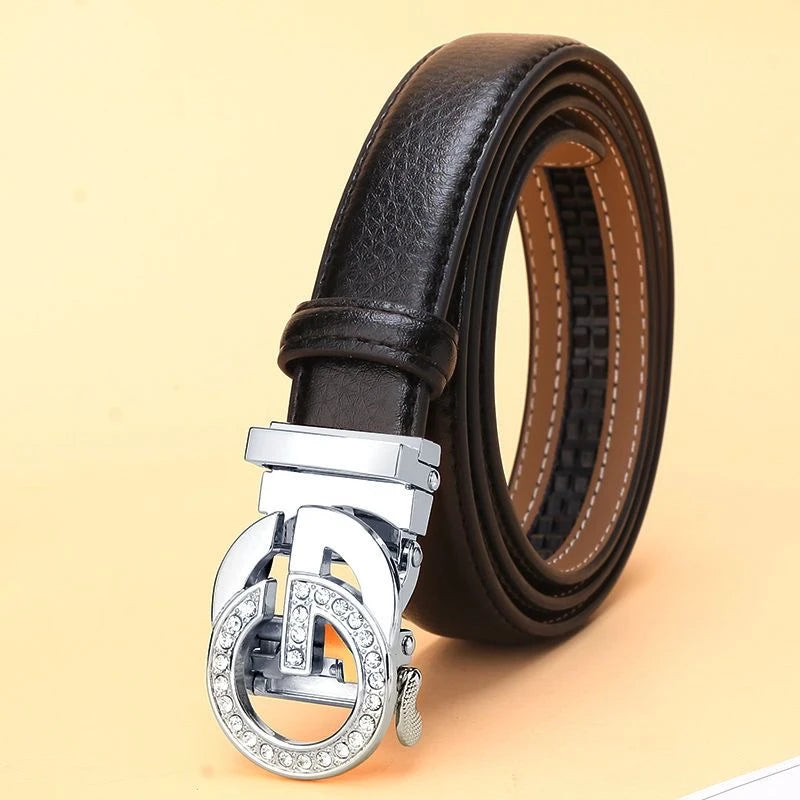Ceinture Femme Luxe 25mm – Cuir Élégant avec Boucle Métallique Dorée, Mode Chic et Intemporelle