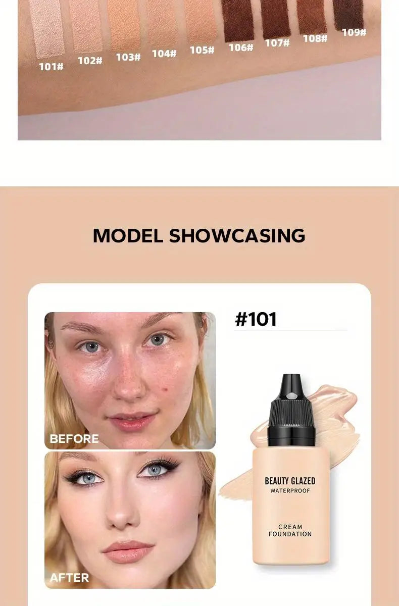 Duo Maquillage Fond de Teint & Primer – Waterproof, Mat, Longue Tenue, Set 2 Pièces Voyage