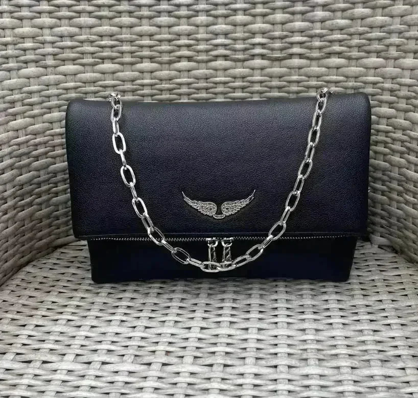 Sac à Main Femme Élégant – Bandoulière Chaîne & Détails Cloutés – Style Vintage Chic Zadig Voltaire