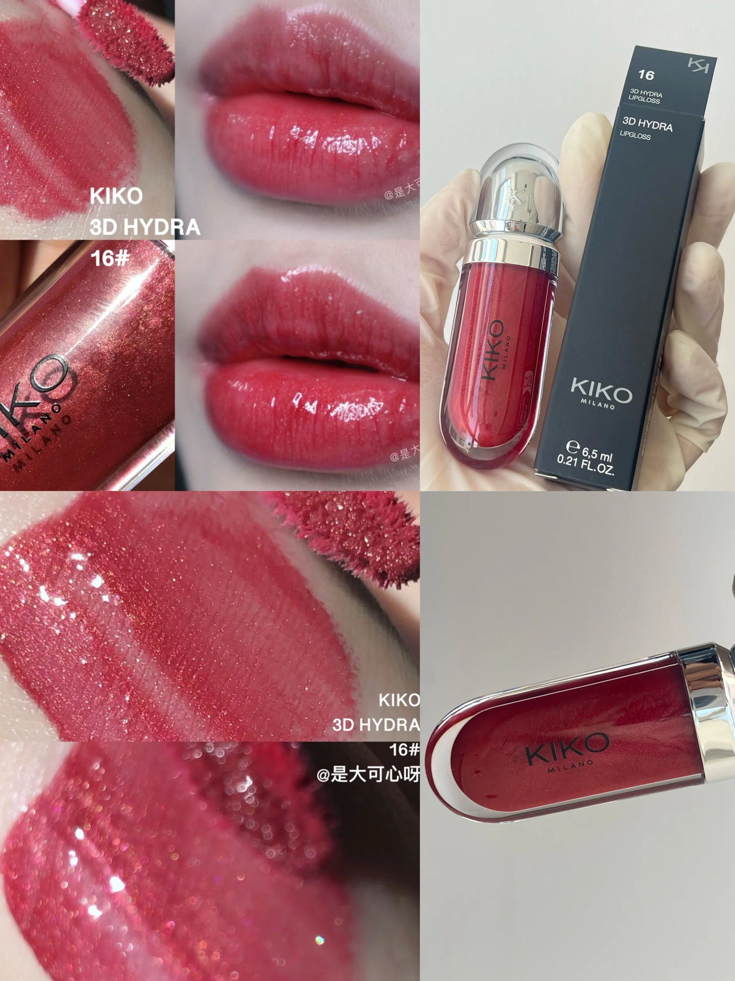 KIKO 3D Hydra Lipgloss 2025 – Brillant à Lèvres Hydratant Effet Miroir, Longue Tenue & Ultra Brillance