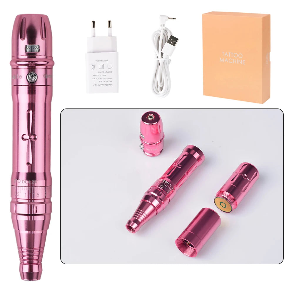 Machine PMU Sans Fil – Stylo Rotatif Professionnel pour Maquillage Permanent, Microblading Sourcils, Eyeliner & Lèvres
